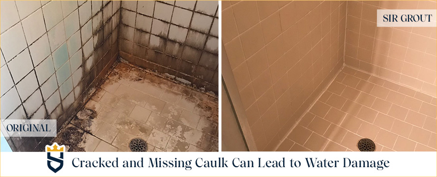 Surfaces On Humid Environments Should Be Regularly Checked and Re-caulked Cracked or Missing Caulk Can Lead to Moisture Issues