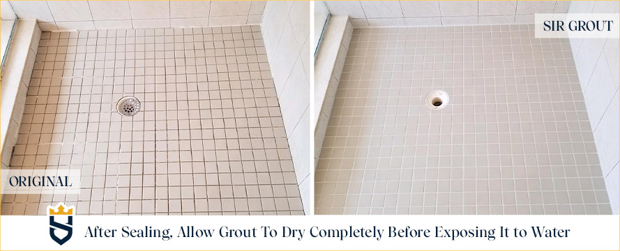 After Sealing, Allow Grout To Dry Completely Before Exposing It to Water